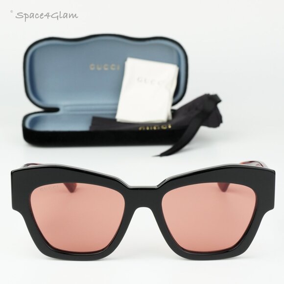 BRAND NEW Gucci GG1422S 005 Black Havana Rust Square Women Sunglasses GG 1422S main image 9